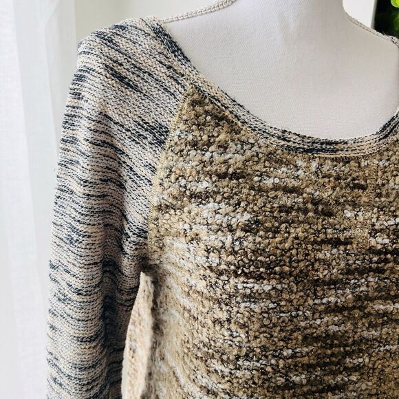 Miss Me Brown Soft Wool Blend Long Sleeve Sweater with Elbow Patches Size Small - Picture 2 of 8
